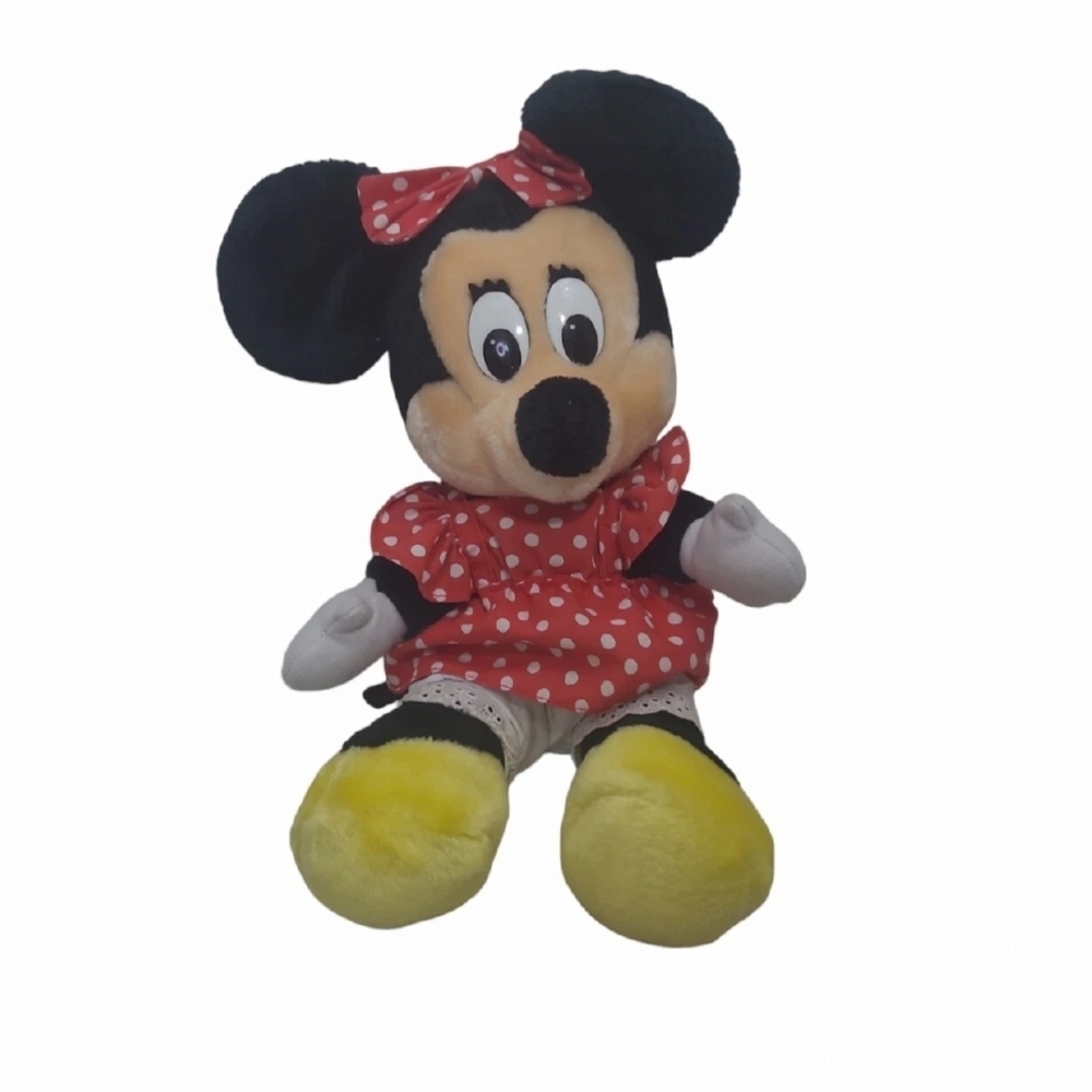 Minnie Mouse Plush Red Polka Dot Dress Vintage 1984 Disneyland Disney World